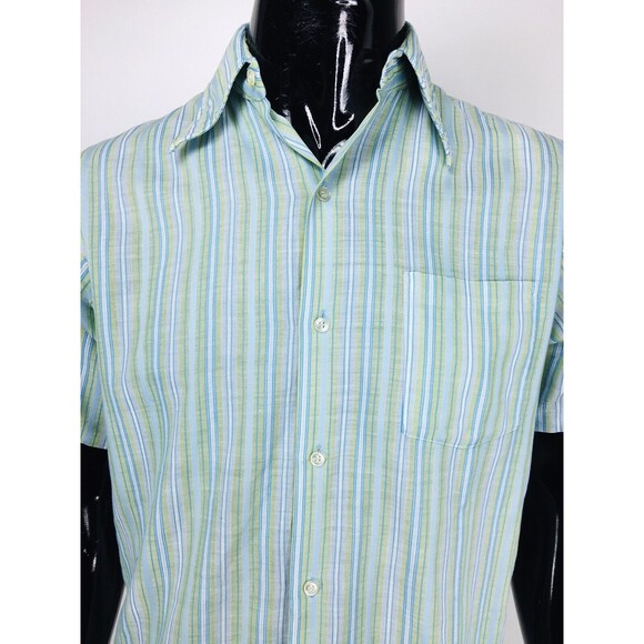 Vintage 50s 60s Penneys Towncraft Striped Penn Prest Rockabilly Shirt - Picture 7 of 10